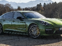 Bok, Porsche Panamera S, Zielone