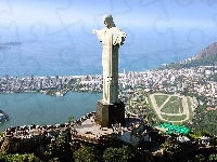 Pomnik Jezusa Chrystusa, Rio De Janeiro, Góra Corcovado, Brazylia, Posąg, Szczyt