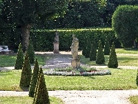 Posąg, Krzewy, Park Raczyńskich, Rogalin, Drzewa