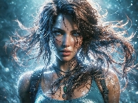 Spojrzenie, Lara Croft, Postać, Grafika AI