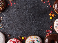 Posypka, Donuty, Pączki