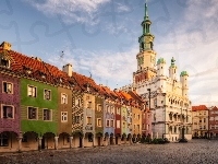 Polska, Stary Rynek, Poznań, Ratusz, Domki budnicze