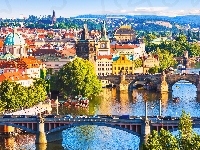 Praga, Domy, Mosty, Czechy