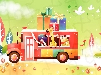 Prezenty, Pajacyk, Autobus, Fantasy