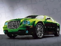 Projekt, Zielony, Chrysler 300C, Grafika