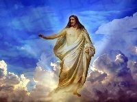 Promienie, Jezus, Chmury, Światła