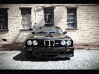 przód, czarny, BMW 3