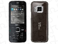 Przód, Nokia N78, Czarna, Tył