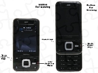 Przód, Nokia N81, Czarna, Opis