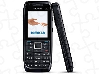 Przód, Nokia E51, Czarny, Profil