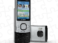 Przód, Nokia 6700 slide, Srebrna, Tył