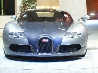 Przód, Bugatti Veyron, Światła, Silver