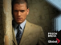 przystojny, Prison Break, słup, Wentworth Miller