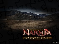 niebo, pustkowie, The Chronicles Of Narnia, góry, napis