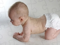 Dziecko, Raczkujące, Pampers