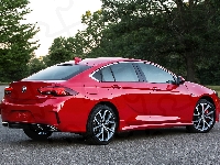 Czerwony, 2018, Buick Regal GS, Drzewa, Droga