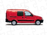 Czerwone Renault Kangoo