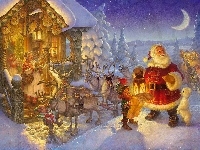 Renifery, Mikołaj, Boże Narodzenie