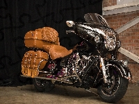 Skórzany, Indian Motorcycle, Roadmaster Classic, Kufer