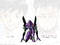 twarze, robot, Neon Genesis Evangelion