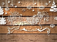 Rok, Świąteczna, Grafika, Dekoracja, 2014, Konia