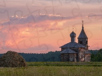 Kopa, Obwód archangielski, Rosja, Nisogora, Łąka, Cerkiew