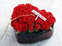 Róż, Czerwonych, Miłość, Serduszko, Pąków, Walentynki