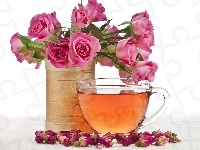 Herbatka, Róże, Filiżanka