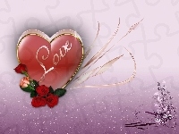 Róże, Miłość, Serce, Love, Walentynki