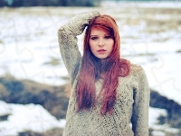 Kobieta, Ruda, Sweter