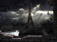 Ruiny, Paryż, Wieża Eiffla, Wojna