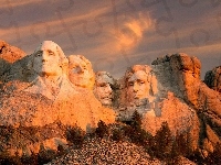 Mount Rushmore, Wykute Twarze, Stany Zjednoczone, Góra, Pomnik