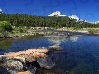 Rzeka, Stan Kalifornia, Góry, Stany Zjednoczone, Park Narodowy Yosemite, Kamienie