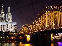 Rzeka, Niemcy, Most, Katedra, Kolonia