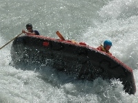 rzeka, ponton, Rafting, spływ, wiosła