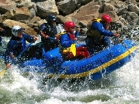 rzeka, ponton, Rafting, spływ, wiosła