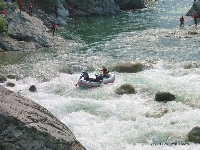 rzeka, ponton, Rafting, spływ, wiosła