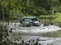 Rzekę, Hummer, Przeprawa, Przez, Samochód