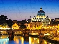 Watykan, Włochy, Most, Bazylika Św. Piotra, Rzym