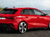 Czerwone, Sportback, Audi S3