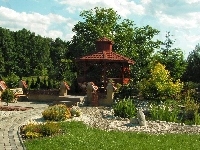 Sadzawka, Altanka, Ogrodowa, Roślinność