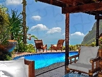 Saint Lucia, Hotel, Basen, Karaiby