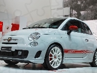 Salon, Biały, Abarth 500, Tapeta