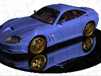 Samochód, Niebieski, Grafika 3D