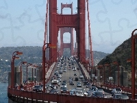 Samochody, Uliczny, Most, Golden Gate, Ruch