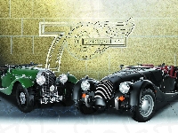 Samochody, 2006, Morgan 4/4 70th Anniversary Edition, Logo, Ściana