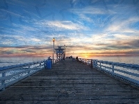 San Clemente, USA, Molo, Morze, Kalifornia