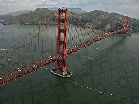 Woda, San Francisco, Most, Golden Gate, Góry