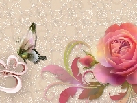 Motyl, Serca, Róża