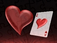 serce, Walentynki, AS , karta